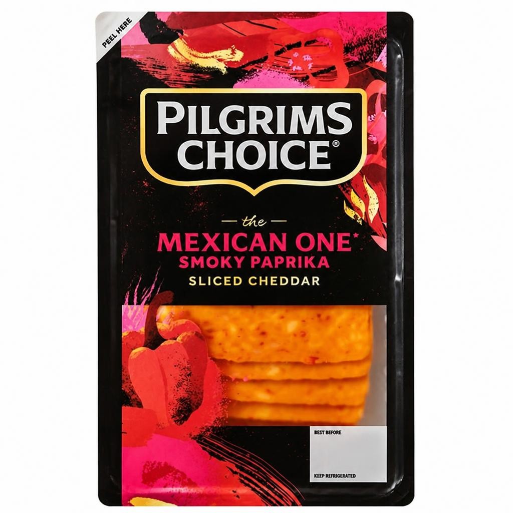 Pilgrims Choice the Mexican One Smoky Paprika Sliced Cheese 150g