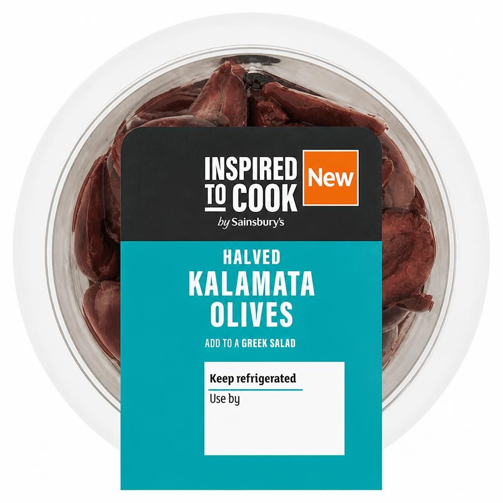 Sainsbury's Halved Kalamata Olives, Inspired to Cook 100g