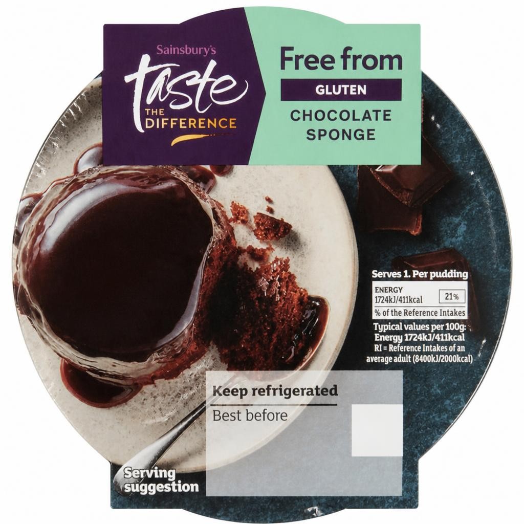 Sainsbury's Chocolate Sponge, Taste the Difference 100g