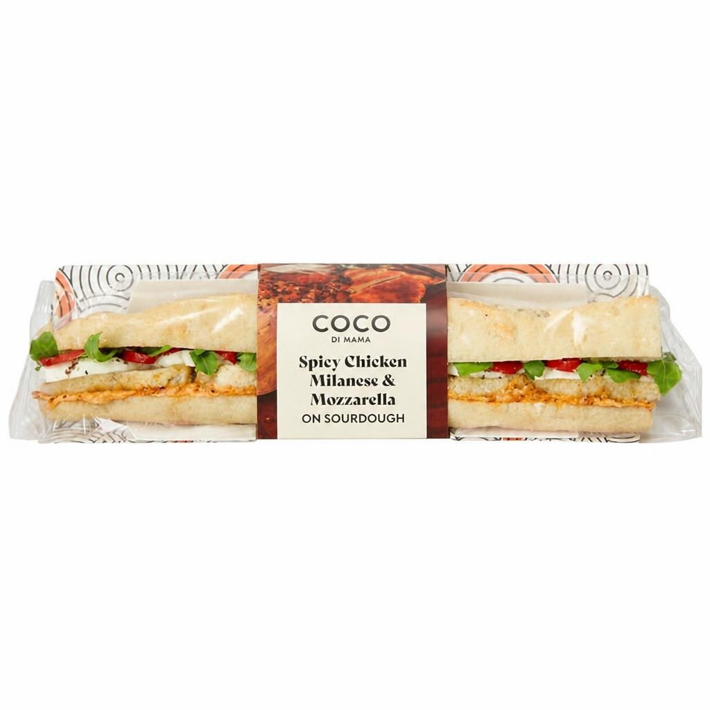 Coco di Mama Spicy Chicken Milanese & Mozzarella on Sourdough
