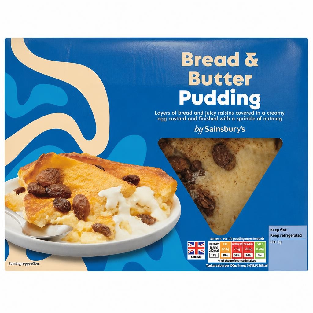 Sainsbury's Bread & Butter Pudding Dessert 515g