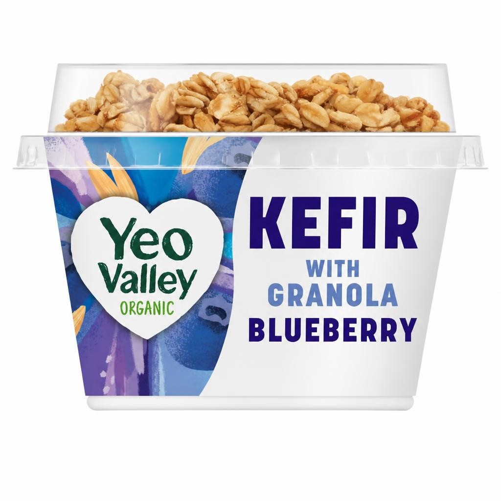 Yeo Valley Organic Kefir with Granola Blueberry 180g