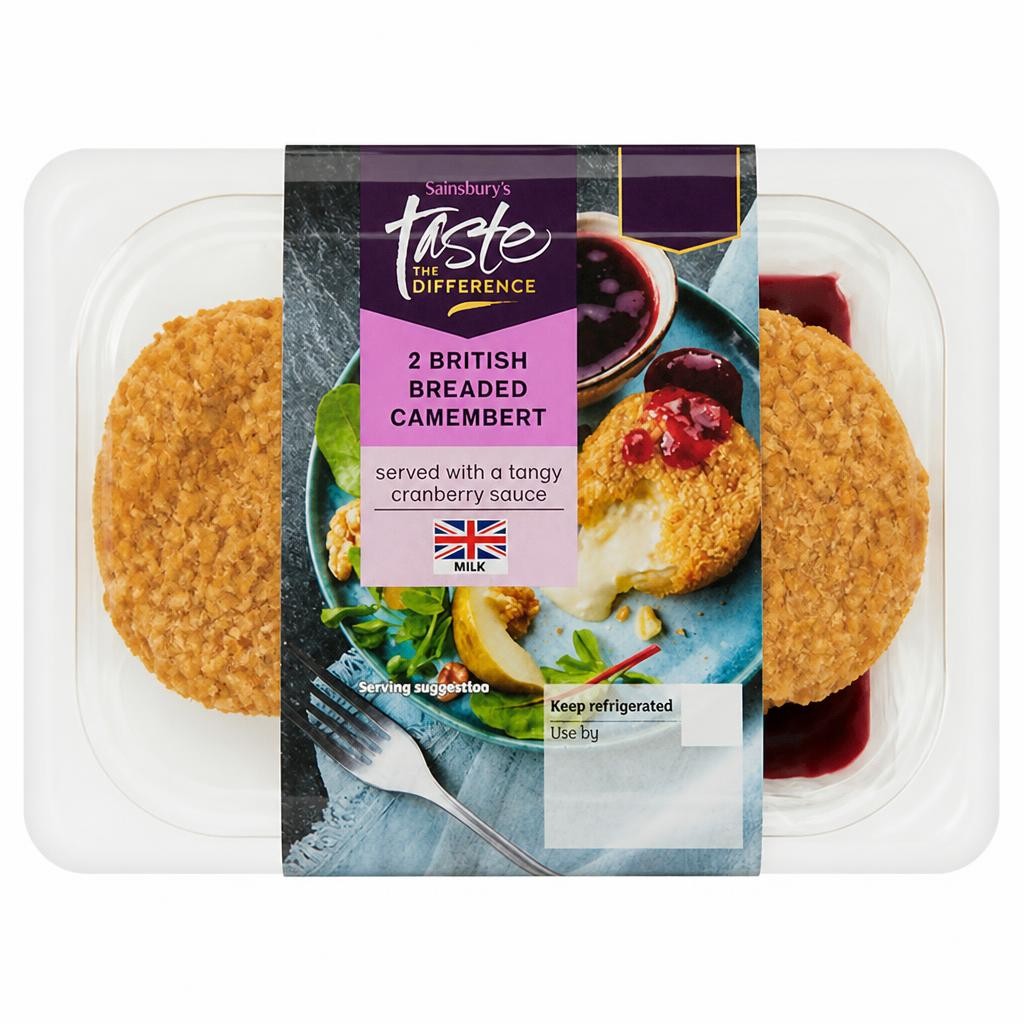 Sainsbury's British Breaded Camembert, Taste the Difference x2 200g