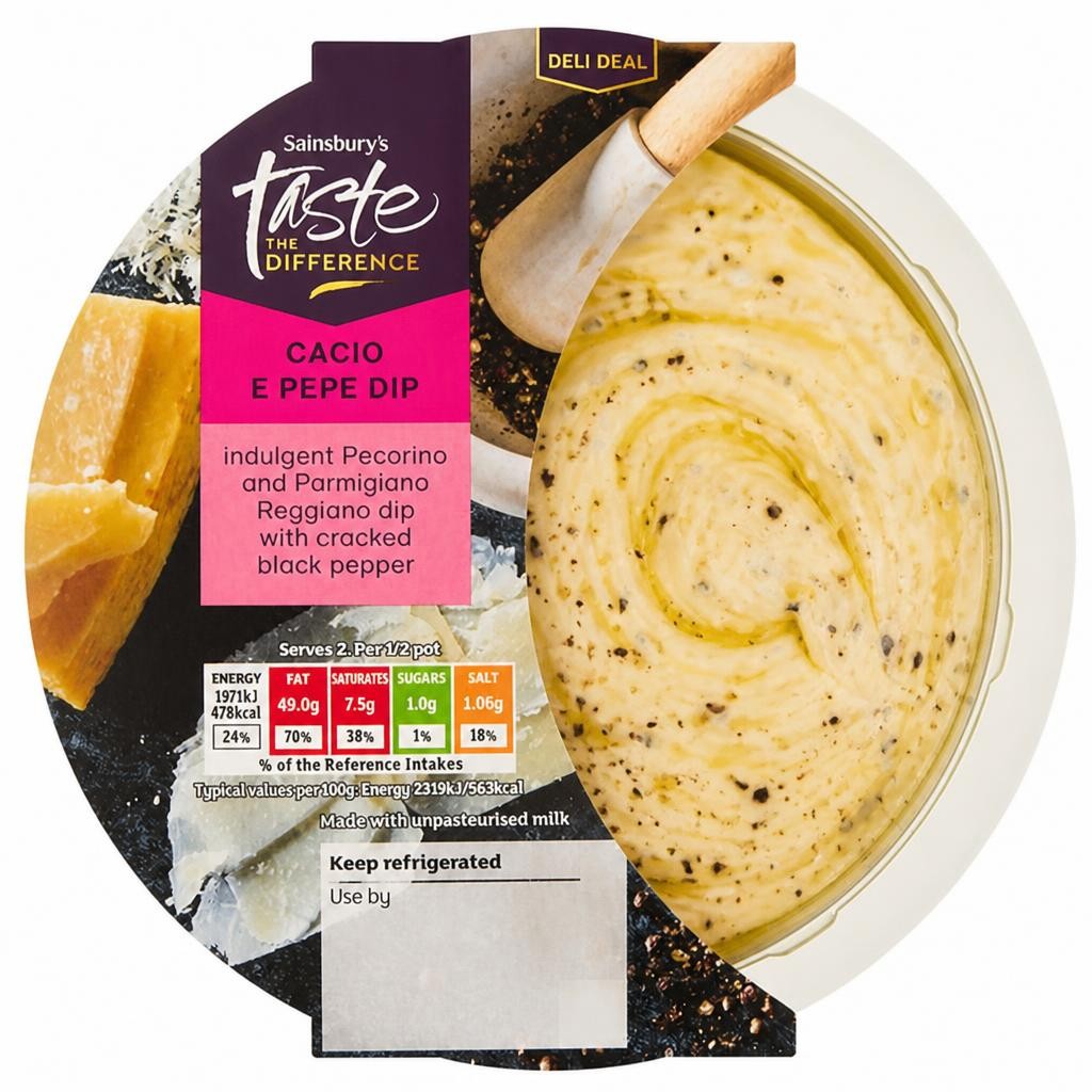 Sainsbury's Cacio E Pepe Dip, Taste the Difference 170g