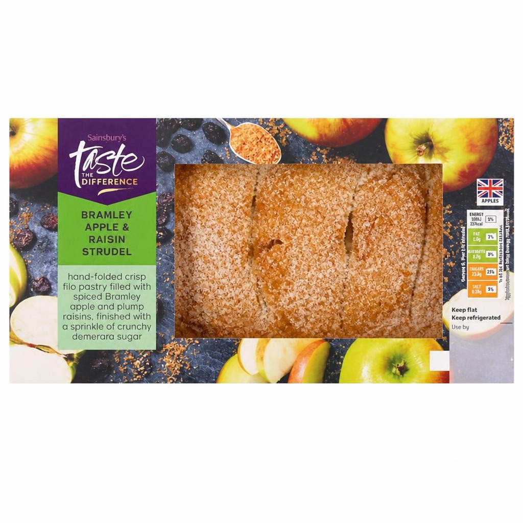 Sainsbury's Bramley Apple & Raisin Strudel, Taste the Difference 408g