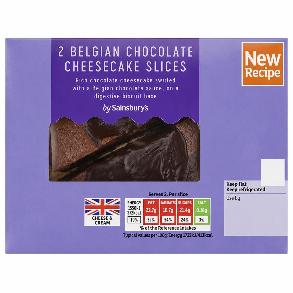 Sainsbury's Belgian Chocolate Cheesecake Slices 2 x 90g