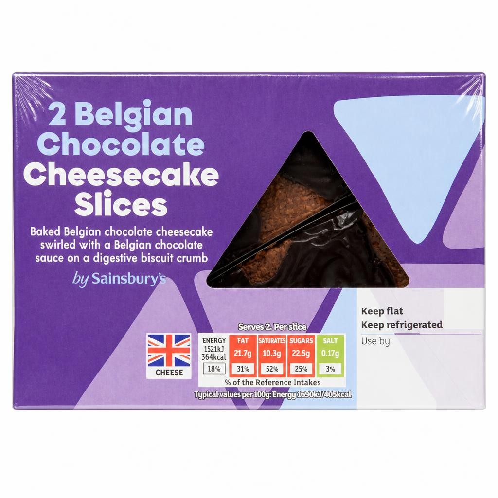 Sainsbury's Belgian Chocolate Cheesecake Slices 2 x 90g