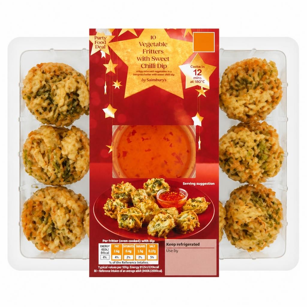 Sainsbury's Vegetable Fritters & Sweet Chilli Dip 230g