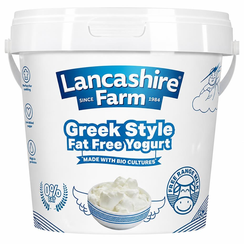 Lancashire Farm Greek Style Fat Free Yogurt 1kg