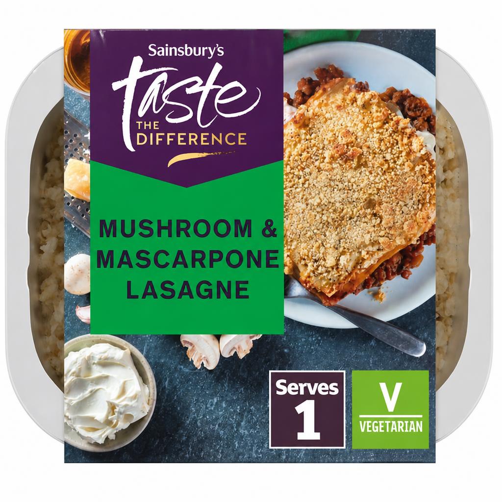 Sainsbury's Mushroom & Mascarpone Lasagne, Taste the Difference 400g