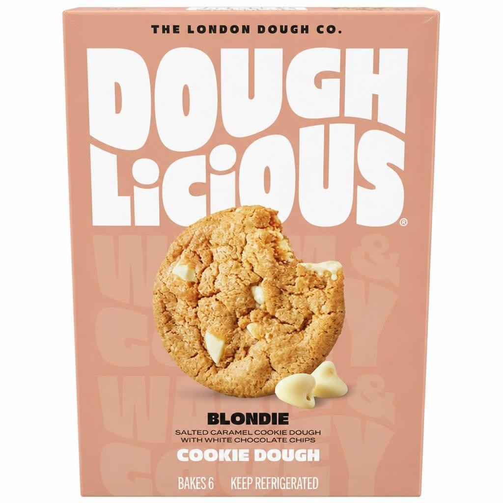 Doughlicious Blondie Salted Caramel & White Chocolate Ready to Bake Cookie Dough 6 x 34g