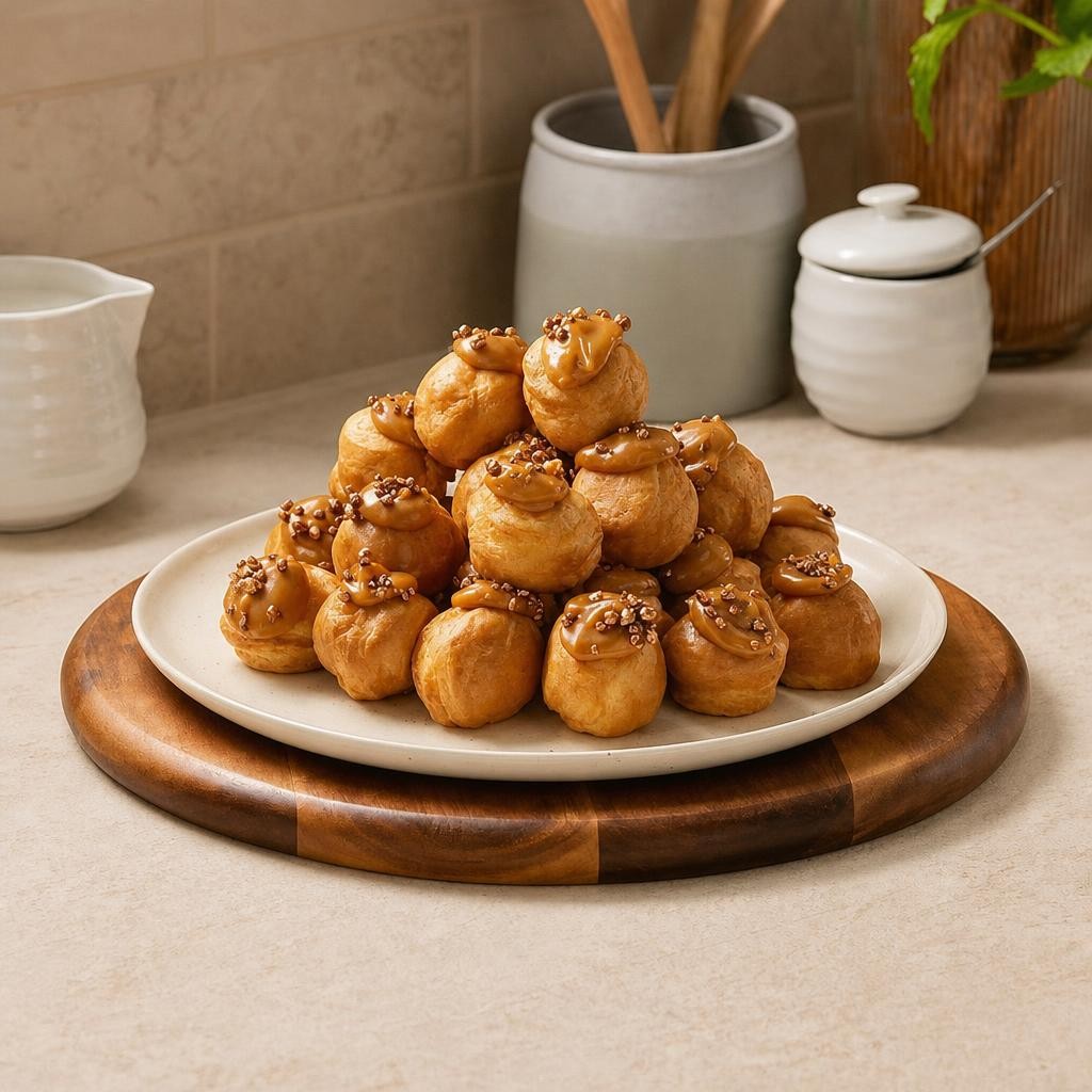 Sainsbury's Chocolate & Salted Caramel Profiteroles, Taste the Difference (24 Pieces)