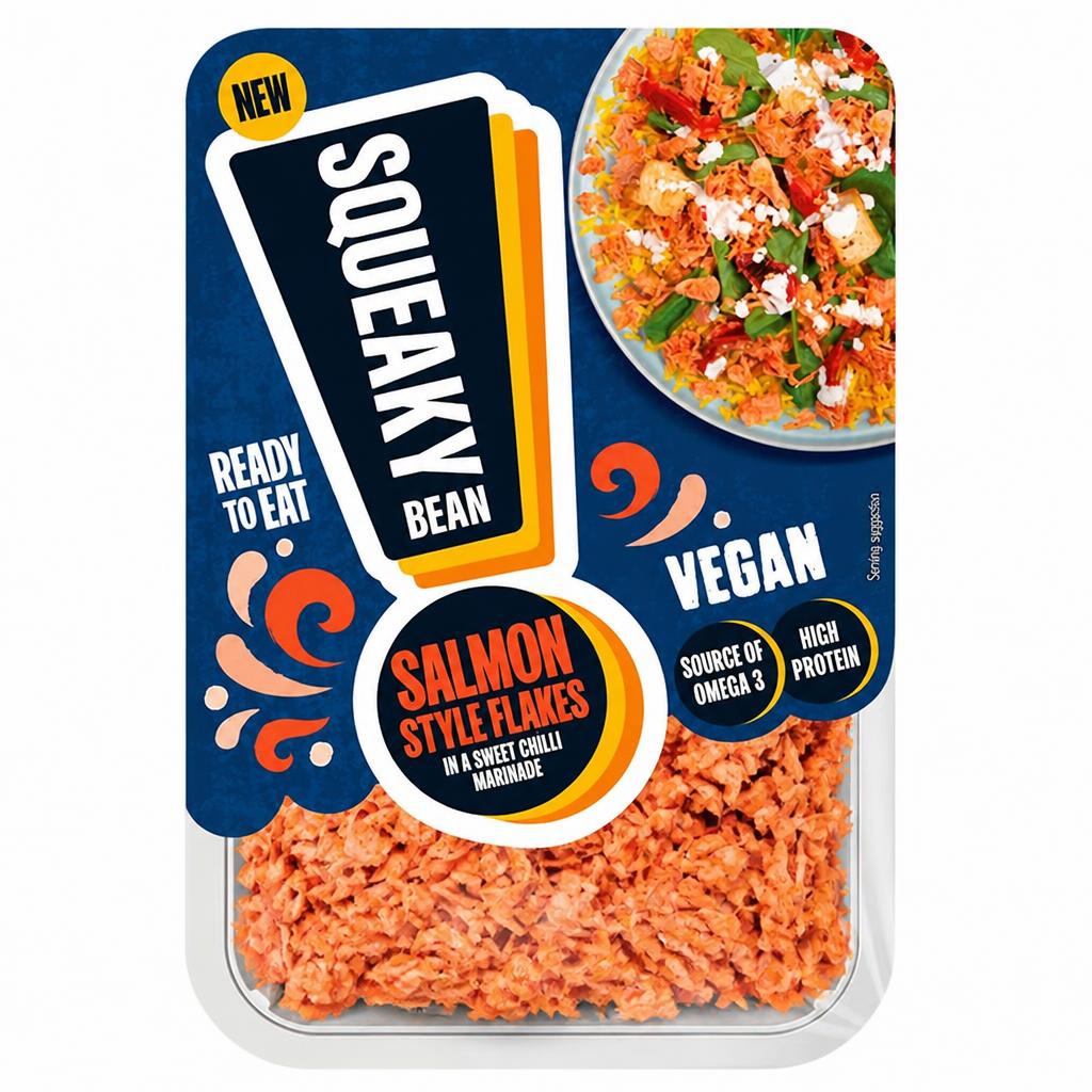 Squeaky Bean Salmon Style Flakes in a Sweet Chilli Marinade 120g