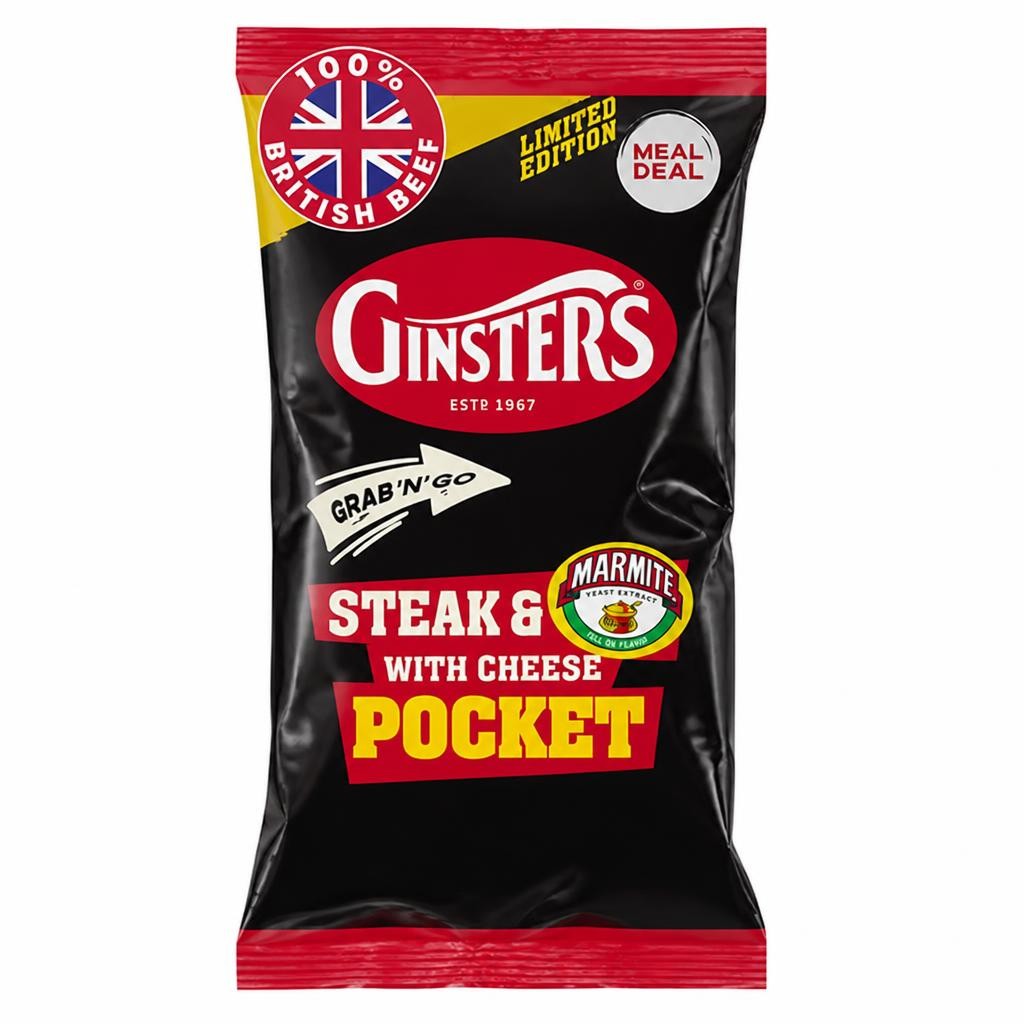 Ginsters Steak & Marmite with Cheese Pocket, Limited Edition 100g