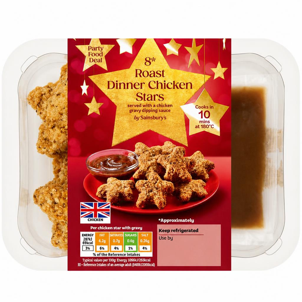 Sainsbury's Roast Dinner Chicken Stars x8 216g