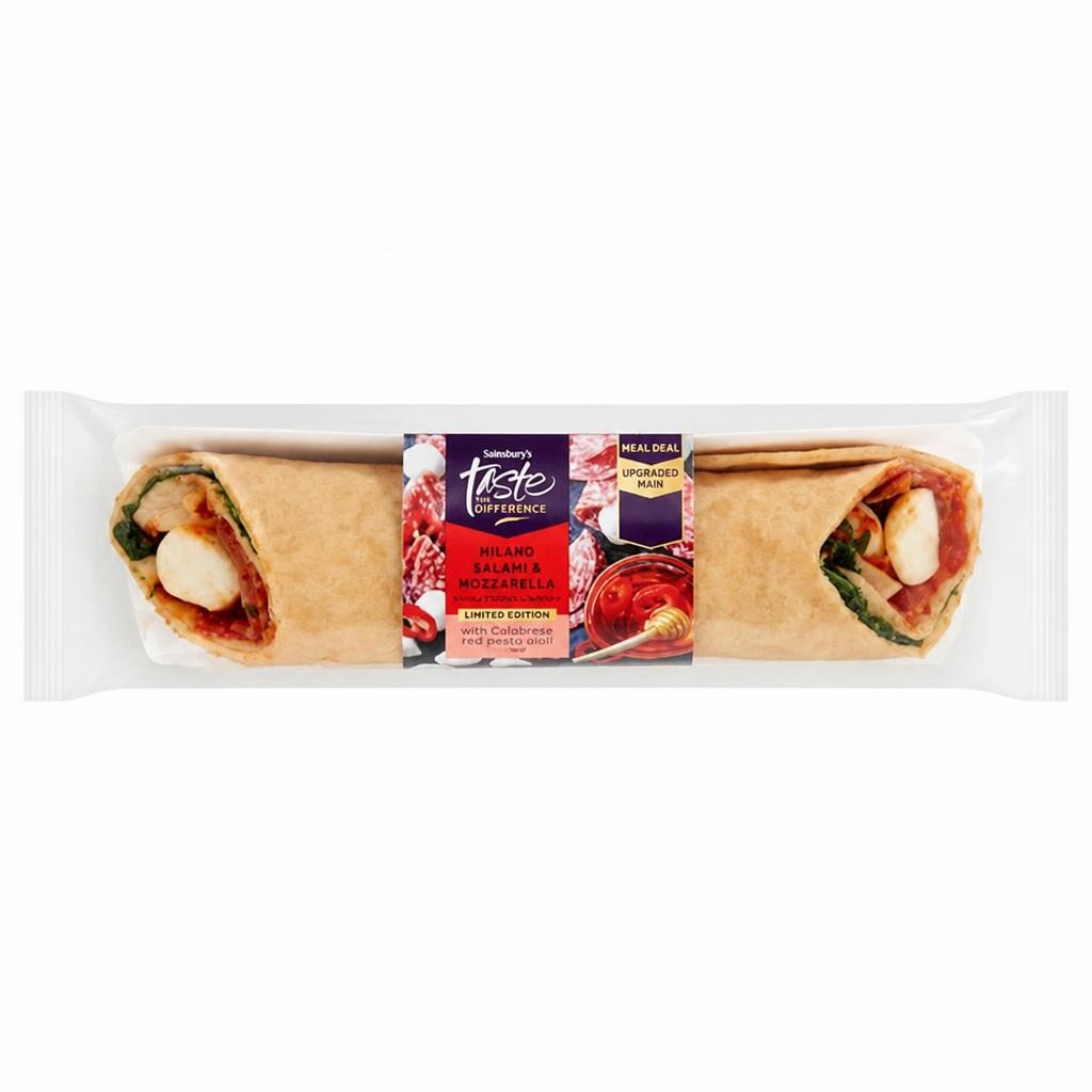Sainsbury's Hot Honey Salami & Mozzarella Wrap, Taste the Difference