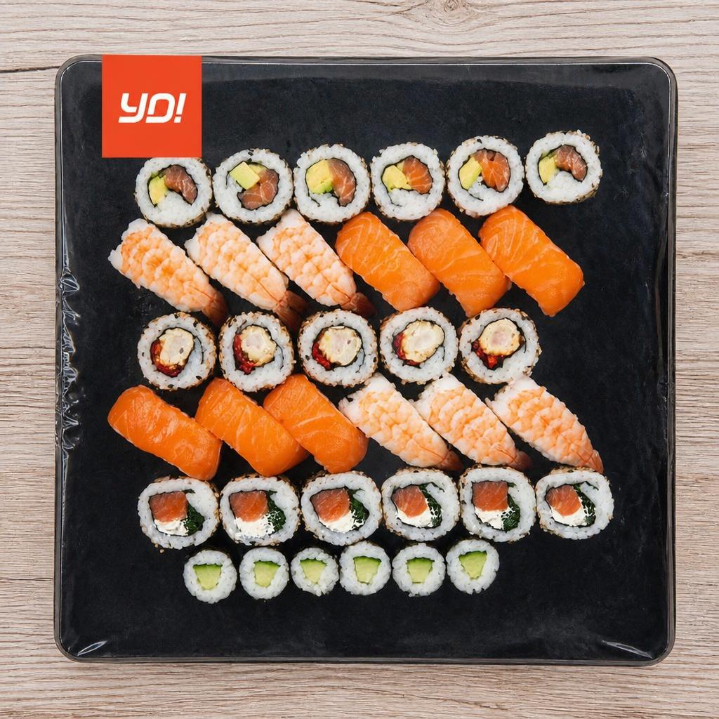 YO! 36 Pieces Sushi Salmon & Prawn Deluxe Selection