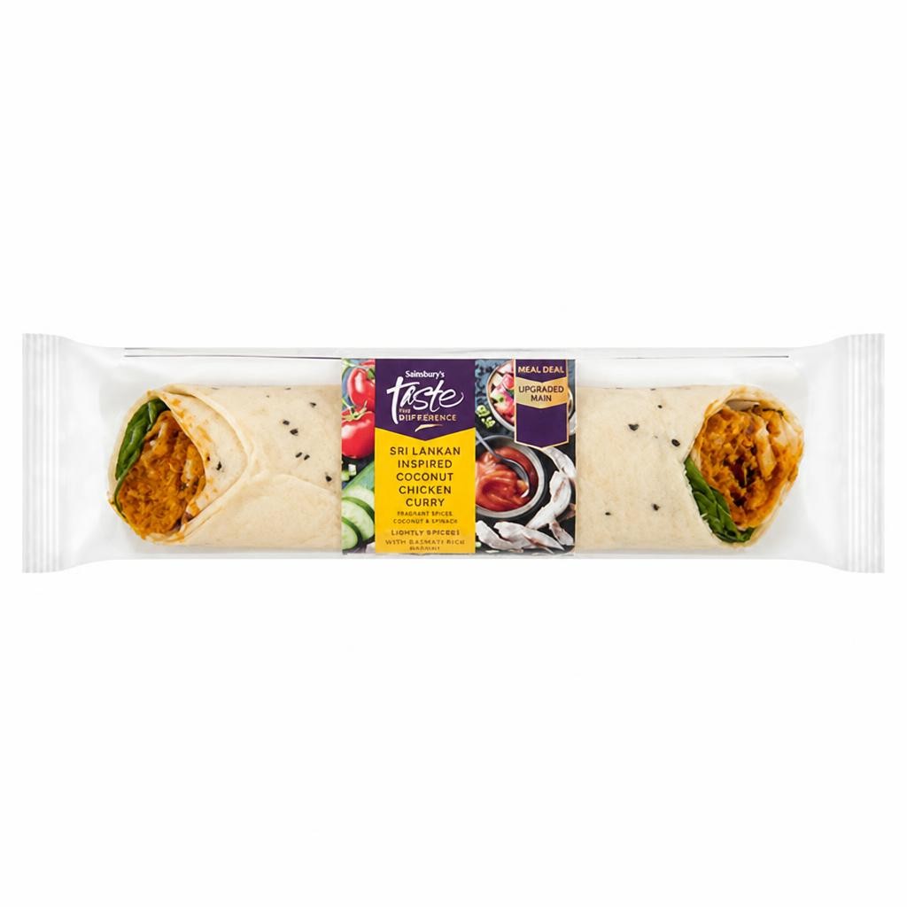 Sainsbury's Sri Lanka Coconut Curry Chicken Wrap, Taste the Difference