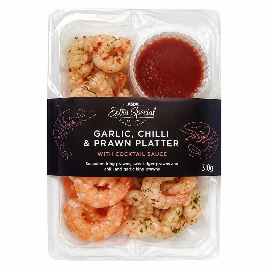 Sainsbury's King Prawn Platter with Sweet Chilli Dip, Taste the Difference 590g