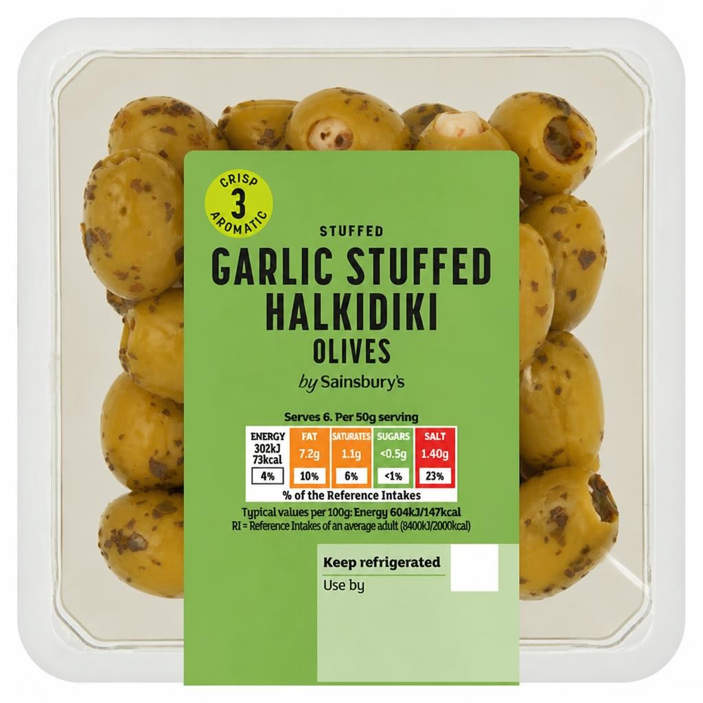 Sainsbury's Garlic Stuffed Halkidiki Olives 300g