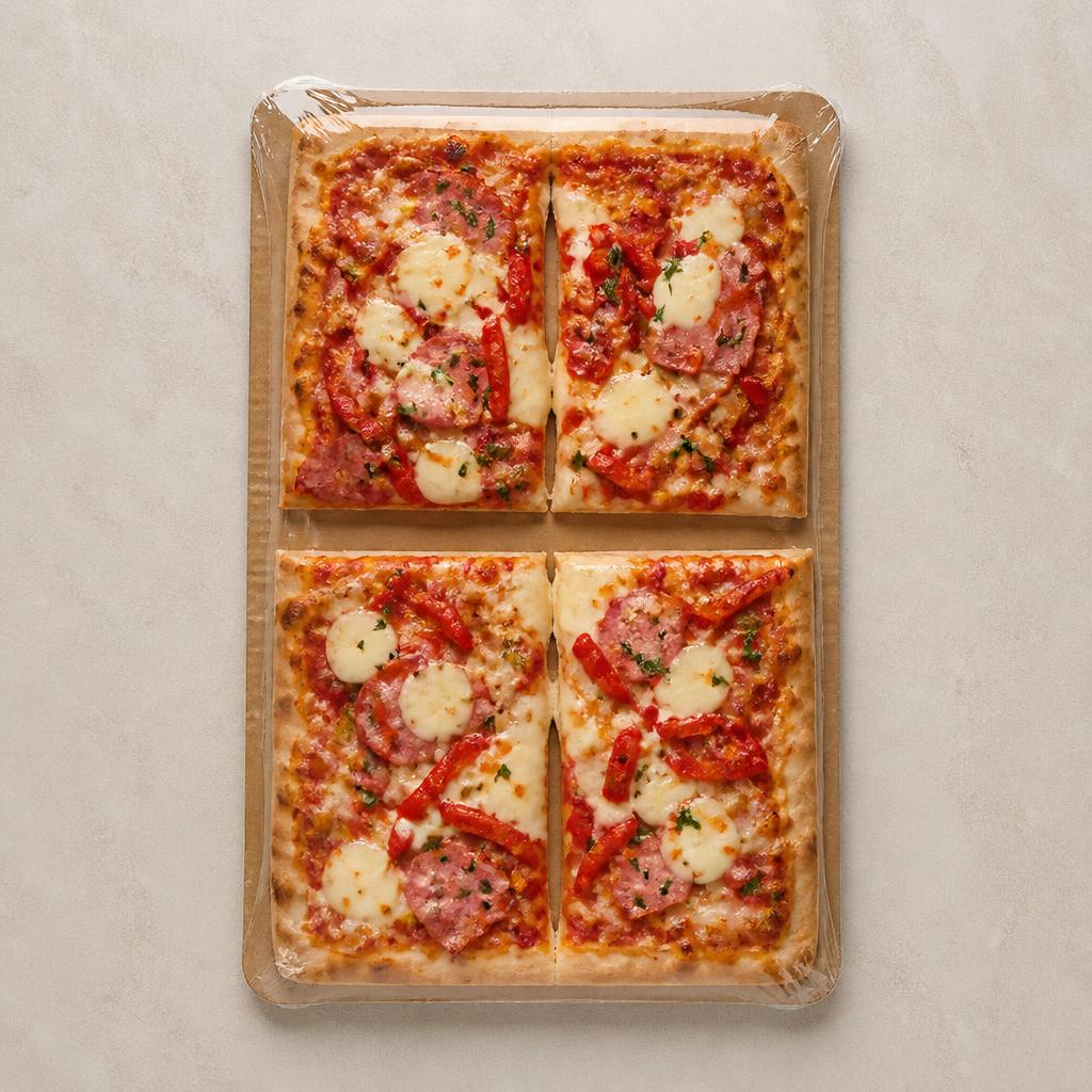Sainsbury's 2 Napoli Salami Mozzarella & Hot Honey Thin & Crispy Pizza, Taste the Difference 1.1kg