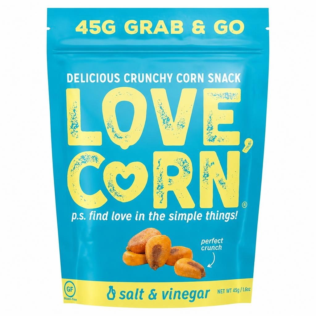 Love Corn Salt & Vinegar Crunchy Corn Snack 45g