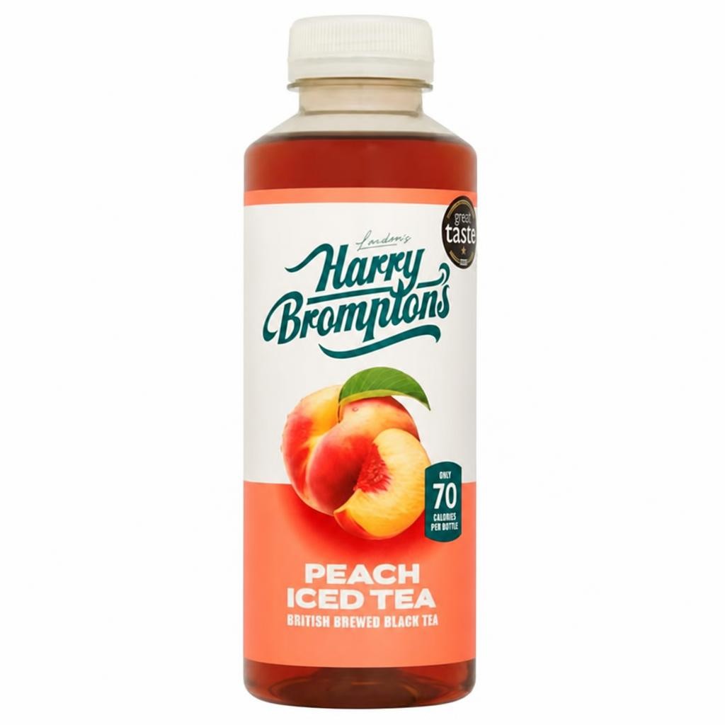 Harry Brompton's Ice Tea Brewed Black Tea with Peach 500ml