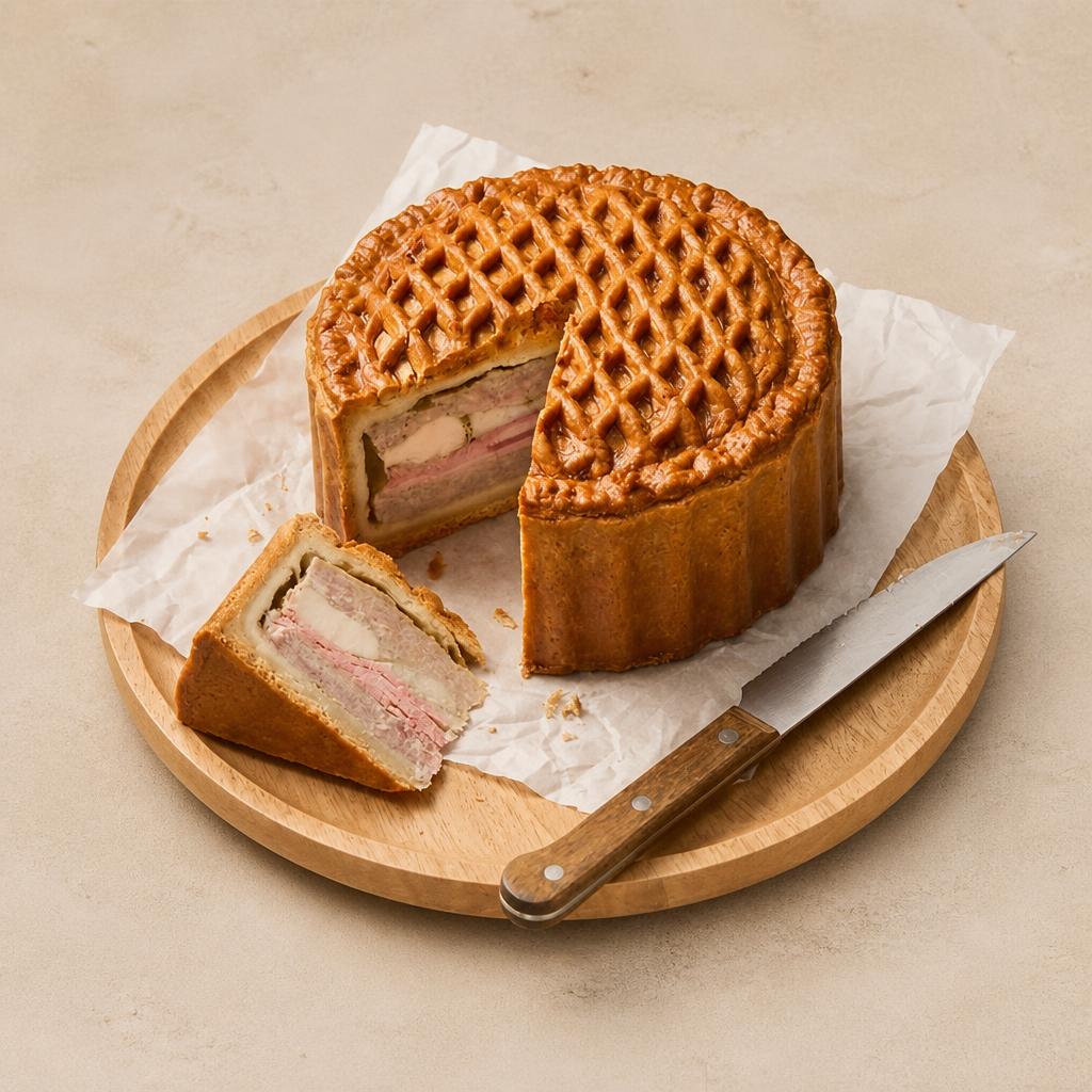 Sainsbury's Pork, Chicken & Wiltshire Cured Ham Layered Pie, Taste the Difference 1.3kg