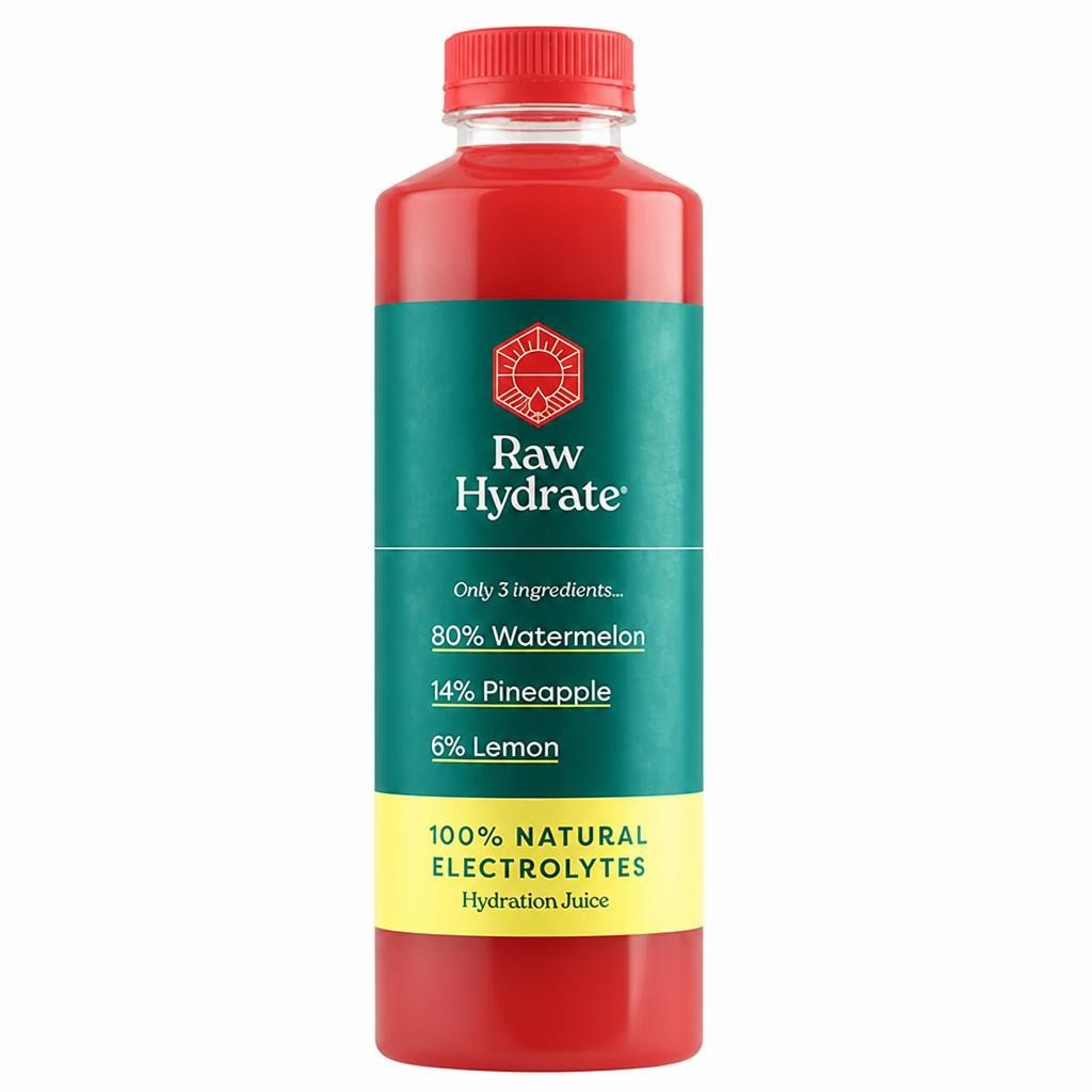 Raw Hydrate Fresh Watermelon, Pineapple, Lemon 750ml