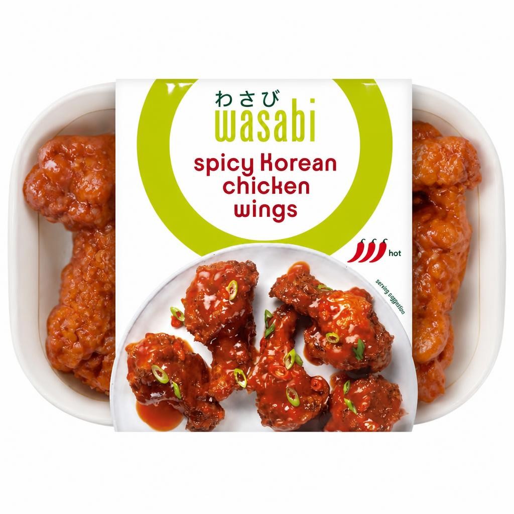 Wasabi Hot K-wings with Hot Sauce 230g
