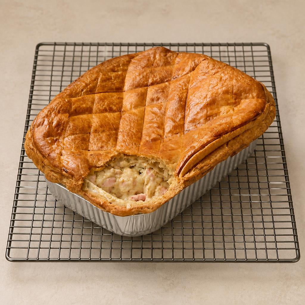 Sainsbury's Chicken, Leek & Smoked Ham Hock Pie, Taste the Difference 1.55kg