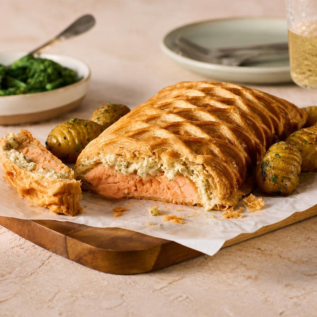 Sainsbury's Scottish Salmon & Champagne Wellington, Taste the Difference 1kg