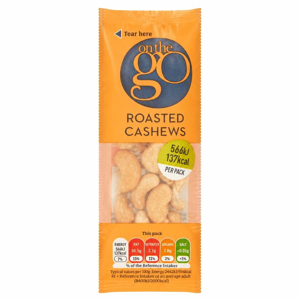 Sainsbury's Food To Go Roasted Cashews 23g