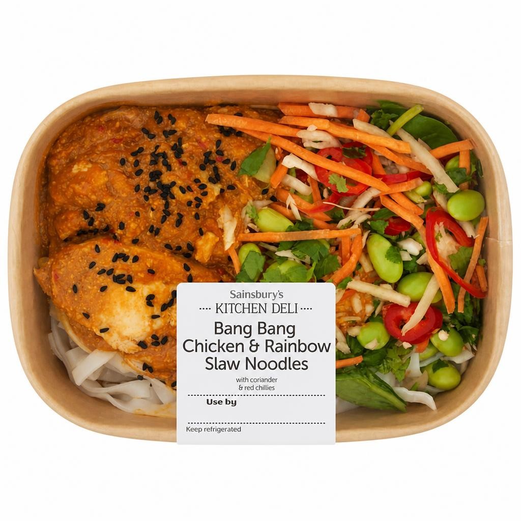 Sainsbury's Kitchen Deli Bang Bang Chicken & Rainbow Slaw Noodles 283g