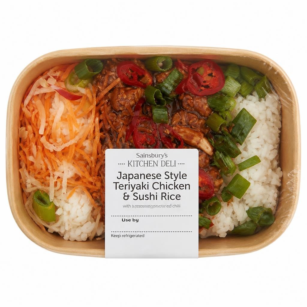 Sainsbury's Kitchen Deli Japanese Style Teriyaki Chicken & Sushi Rice 288g