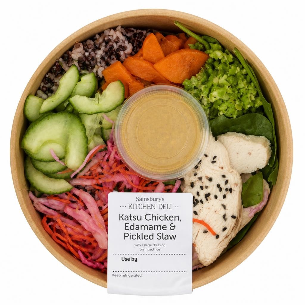 Sainsbury's Kitchen Deli Katsu Chicken Edamame & Pickled Slaw 330g