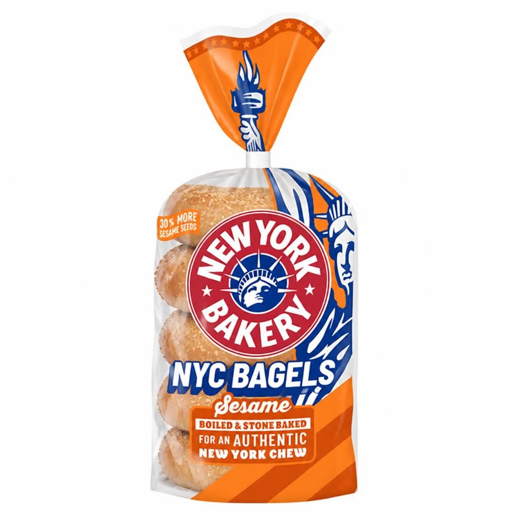 New York Bakery Co. Bagels, Sesame x5