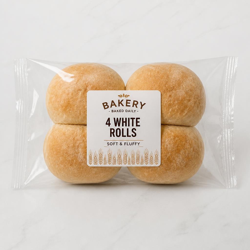 Sainsbury's Large Soft White Rolls x4
