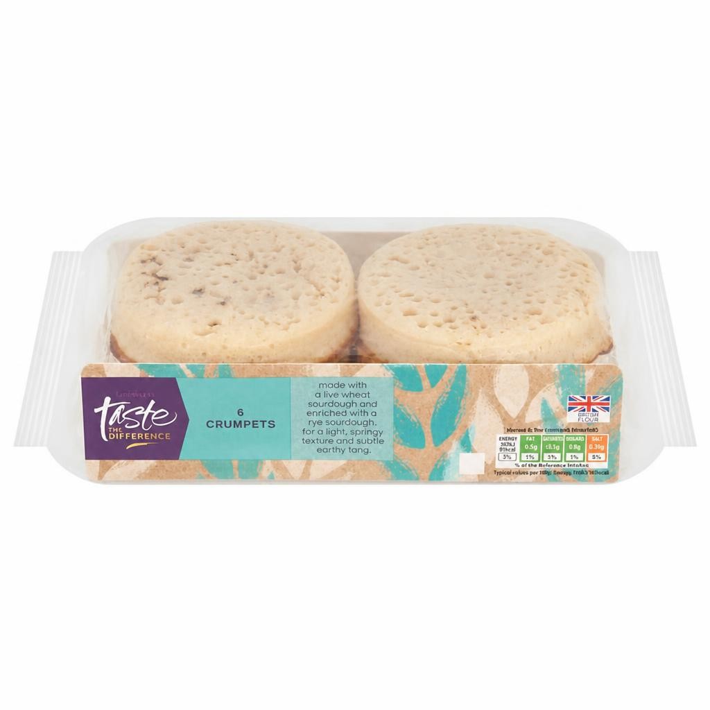 Sainsbury's Luxury Sourdough Crumpets, Taste the Difference x6