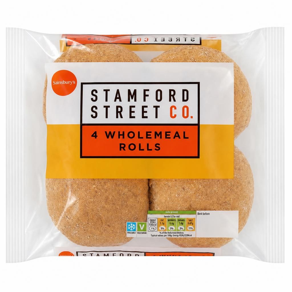Stamford Street Co. Wholemeal Rolls x4 300g