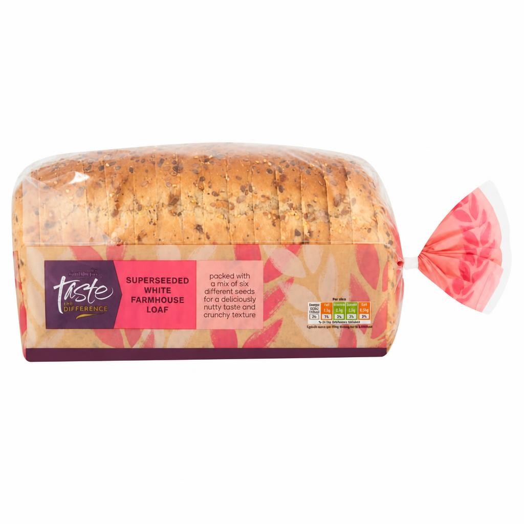 Sainsbury's Super Seeds White Farmhouse Bread, Taste the Difference 800g