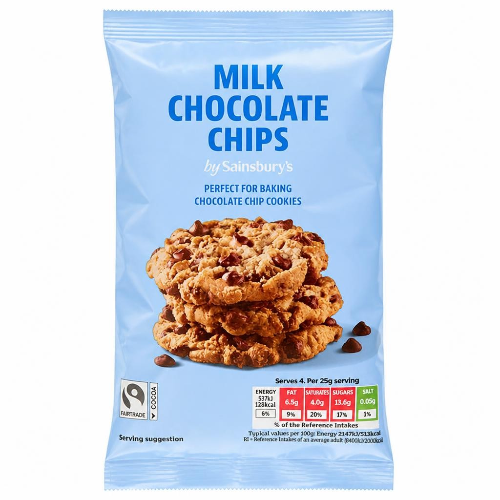 Sainsbury's Milk Chocolate Chips 100g