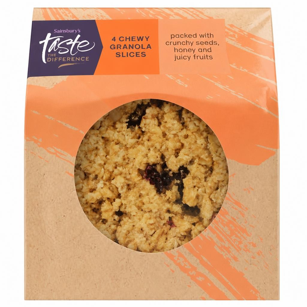 Sainsbury's Chewy Granola Slices, Taste Difference x4