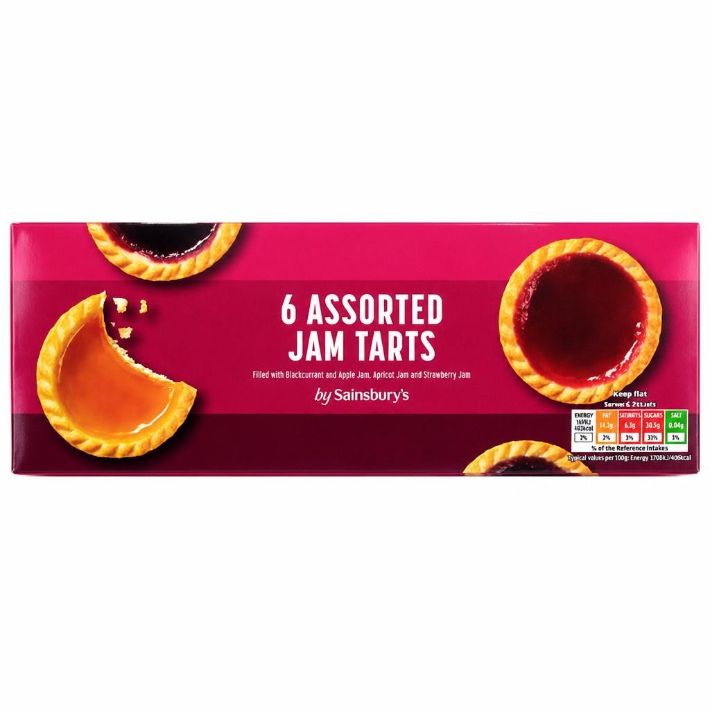 Sainsbury's Assorted Jam Tarts x6 185g