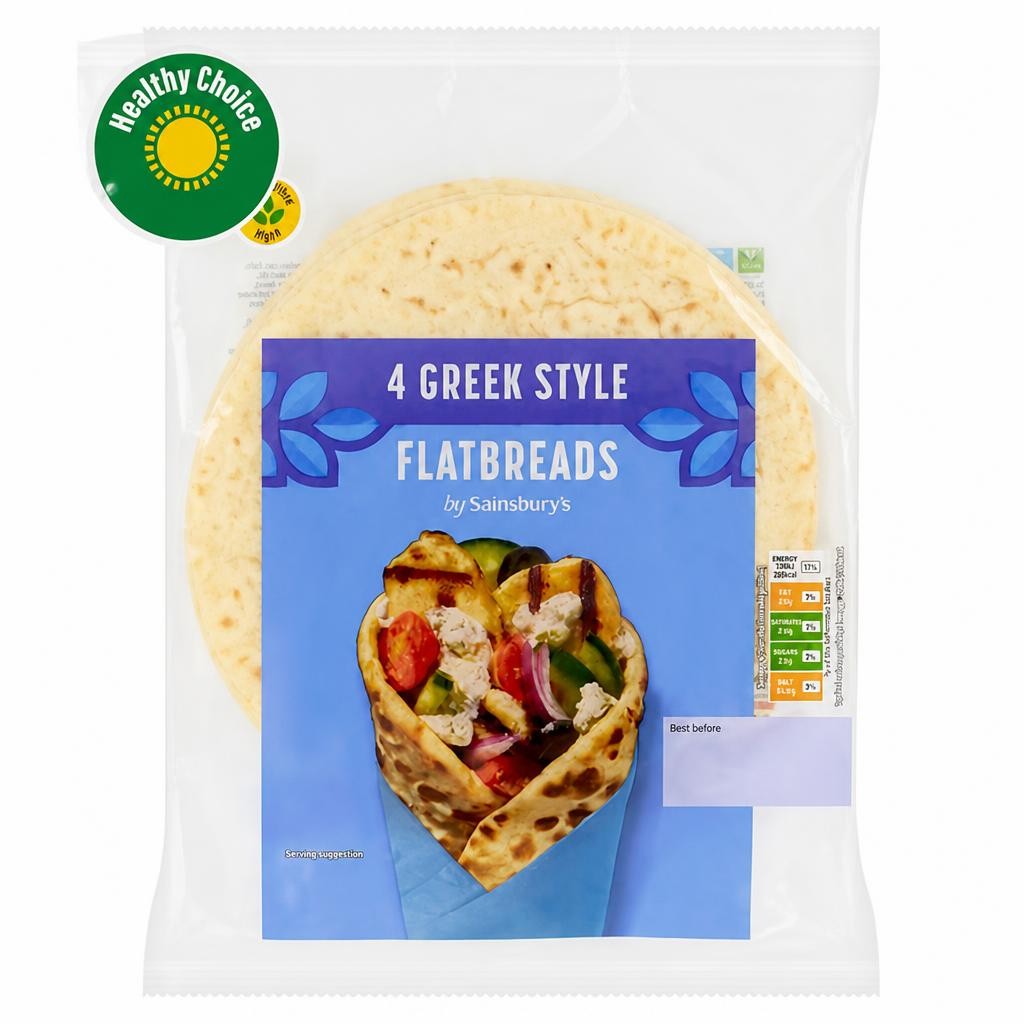 Sainsbury's Greek Style Flatbreads x4