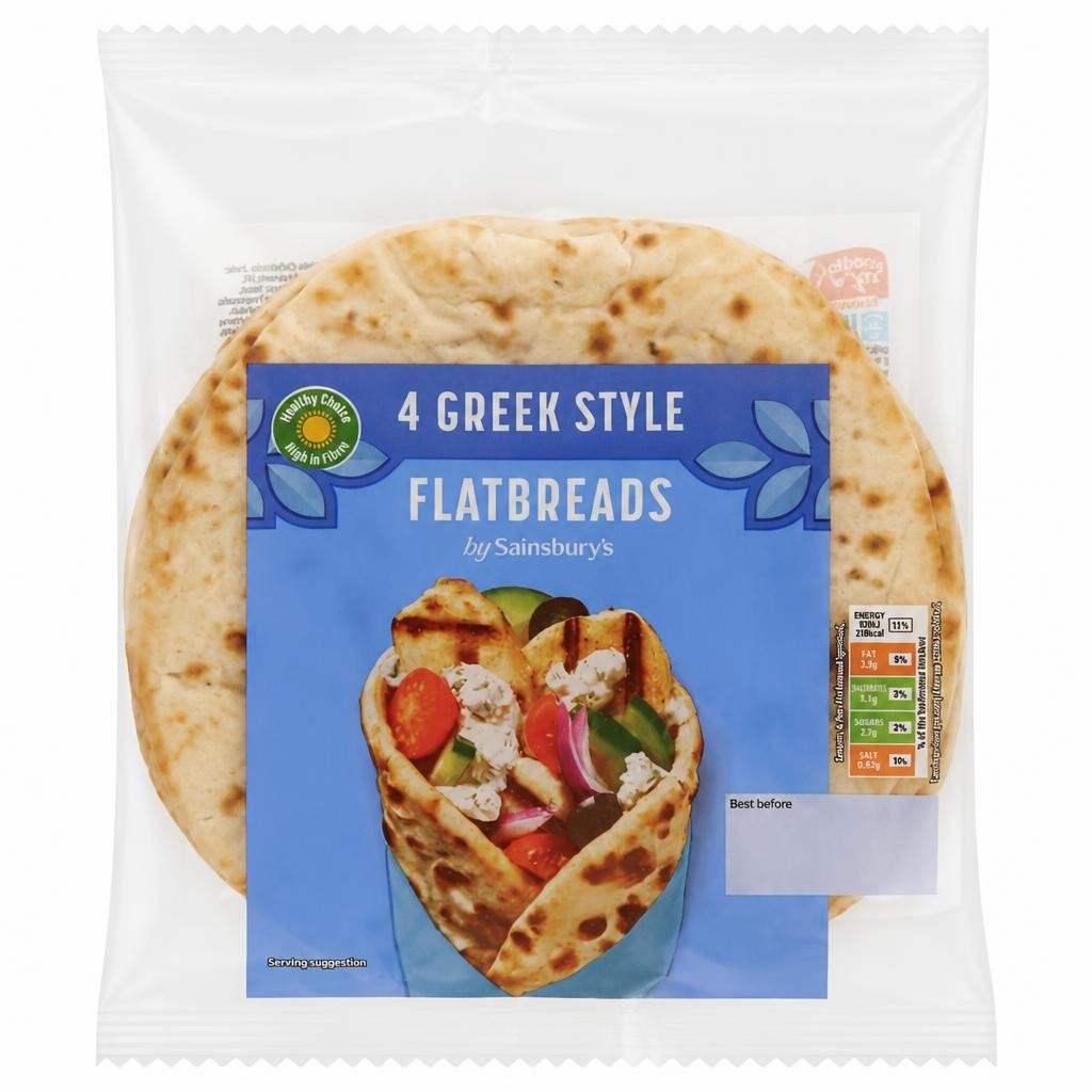 Sainsbury's Greek Style Flatbreads x4