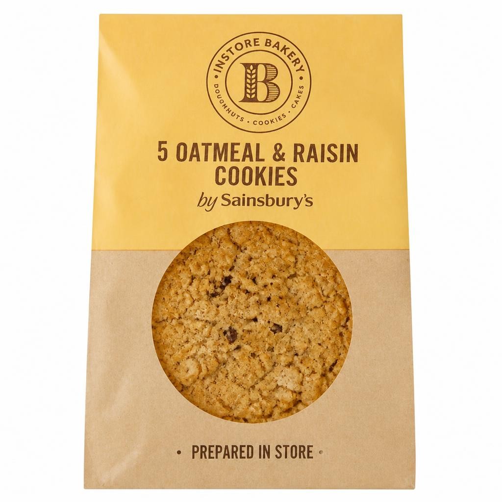 Sainsbury's Oatmeal & Raisin Cookies x5
