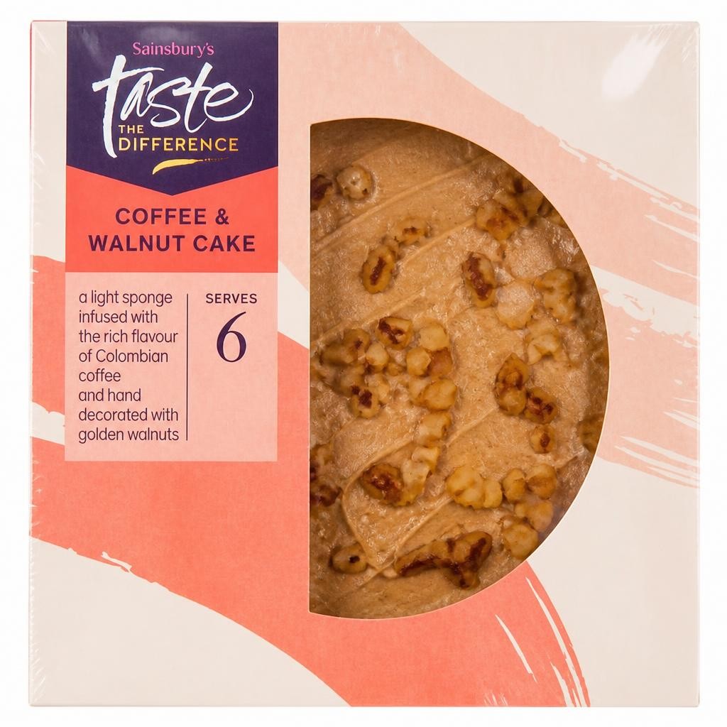 Sainsbury's Coffee & Walnut Cake, Taste the Difference 400g