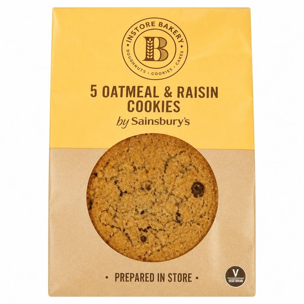 Sainsbury's Oatmeal & Raisin Cookies x5