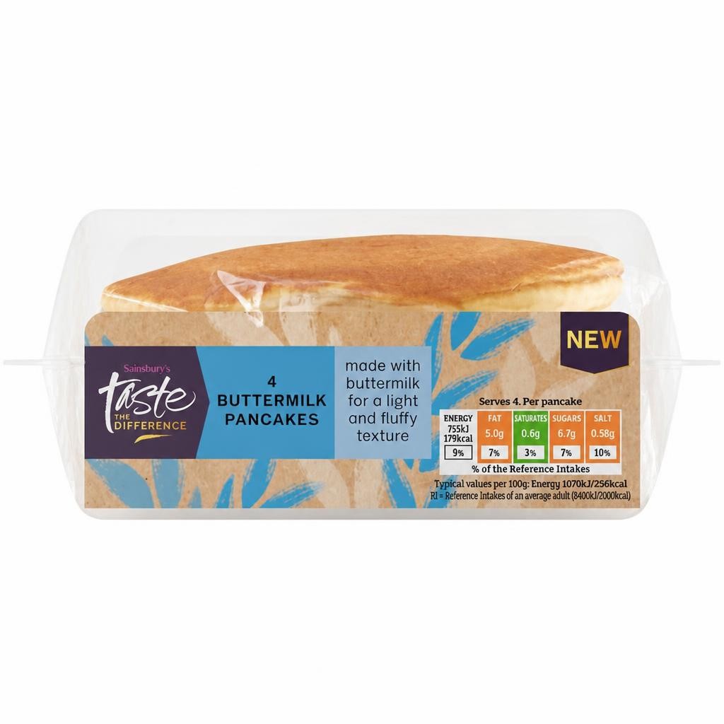 Sainsbury's Buttermilk Pancakes, Taste the Difference x4